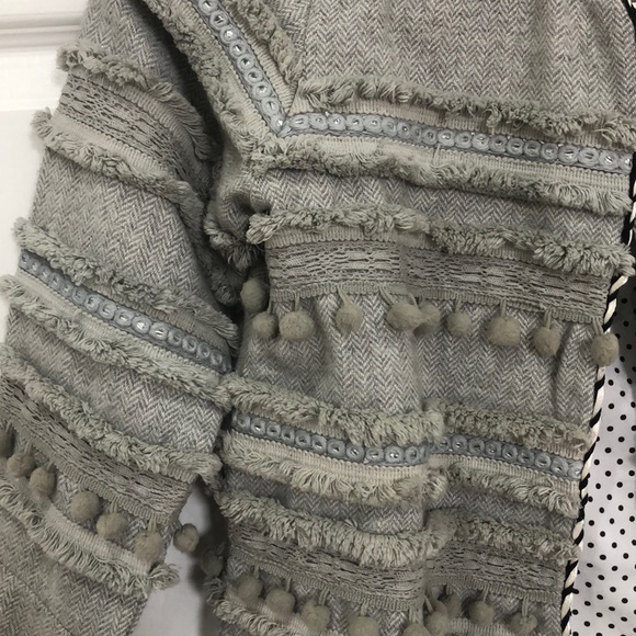 Anthropologie gray Crop Jacket - Picture 2 of 3